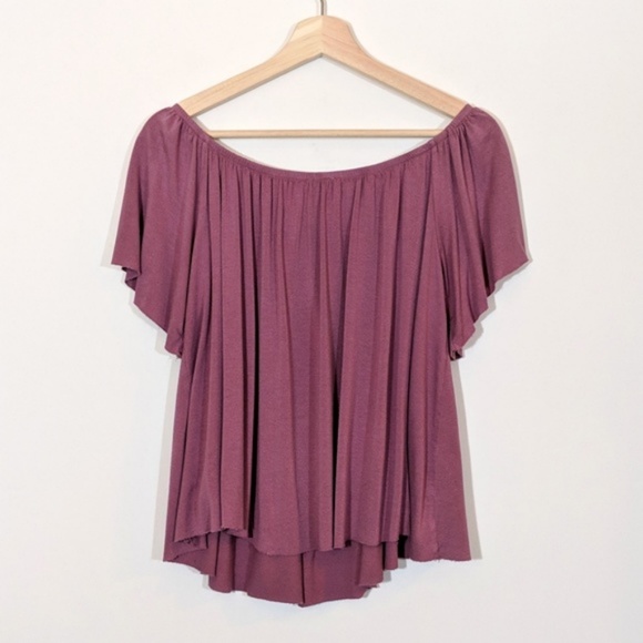 PRICE DROP - BP Off the Shoulder top Purple Mauve - Picture 2 of 6